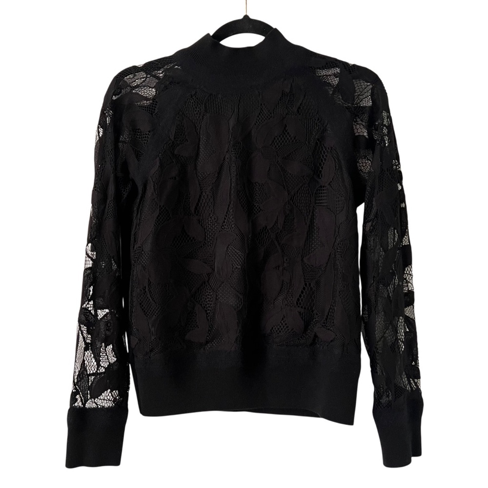 rag & bone Mock Neck Lace Top, XS